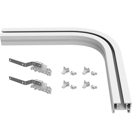 Quoya QL600/AT5810 Smart Electric Track - Aluminium 90-Grad-Biegungs-Set (1 x 90-Grad-Biegung mit Zubehör) (funktioniert nicht mit QL500-Modell) von Quoya