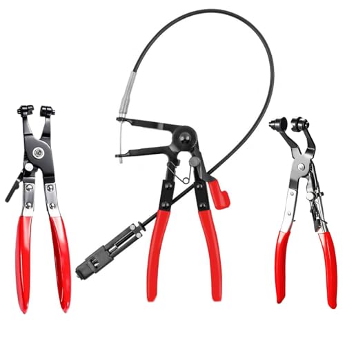 3 Pcs Ratschenverriegelung Funktion Schlauchklemmenzange, Federbandschellenzange mit Drahtwelle, Geradem Hals Schlauchschellen Zange, Auto Werkzeug Zange Set für Kfz Reparaturen,Entfernen,Installieren 3 Pcs Ratschenverriegelung Funktion Schlauchklemmenzange, Federbandschellenzange mit Drahtwelle, Geradem Hals Schlauchschellen Zange, Auto Werkzeug Zange Set für Kfz Reparaturen,Entfernen,Installieren von Qurxuanwe