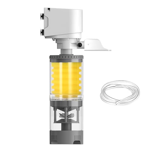 Qurygin Fischfilter | Multifunktionales leistungsstarkes Sieb | Leiser leistungsstarker mehrstufiger Aquariumbelüfter für Süßwasser Salzwasser Riff Betta Schildkröte Axolotl Pflanze Algen von Qurygin