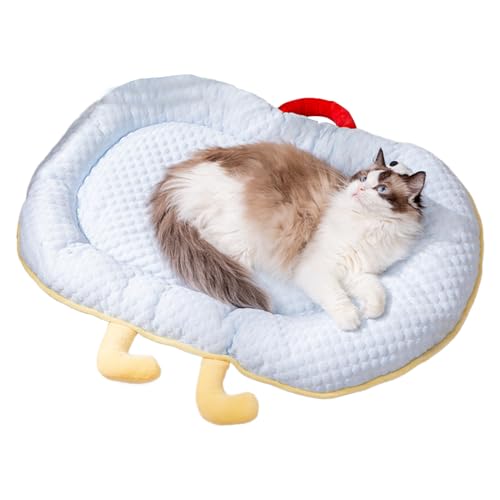 Qurygin Haustier-Eismatte für Katzen, erhöhter Rand, kühlende Hundematte, atmungsaktives Eiskissen mit Griff, sicheres Haustier-Ruhezubehör für Boden, Autositze, drinnen und draußen von Qurygin