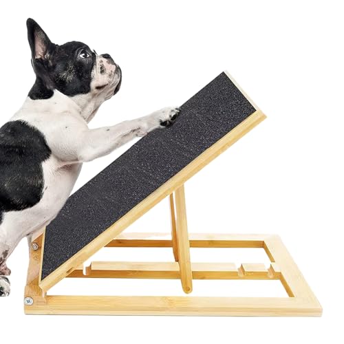 Qurygin Hunde-Kratzunterlage für Nägel, faltbar, aus Holz, Haustiermöbel für drinnen und draußen, Reisen, Zuhause, Seniorenkrallenpflege, Welpe von Qurygin