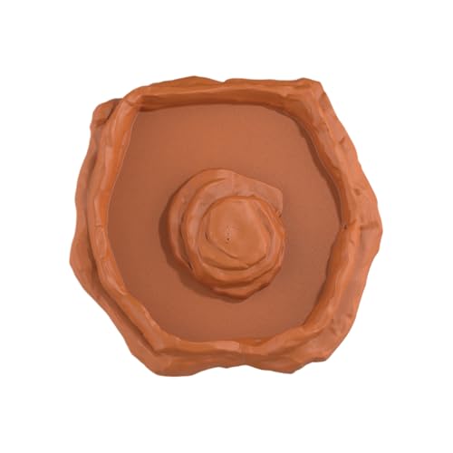 Qurygin Schildkröte Wasserschale Reptilien Bade Becken Ausbruchsicher Schildkröte Wassernahrung Schale mit Rampe für Terrarium Lebensraum Outdoor für Gecko Bartagame Schlange Schildkröte von Qurygin