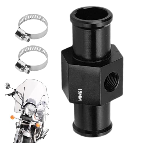 Qurygin Wassertemperaturmessgerät, Temperaturmessgerät, Gelenkrohr, Messgerät-Adapter, glattes Design, hochdichte Aluminiumlegierung, passend für die meisten Autos, präzise von Qurygin