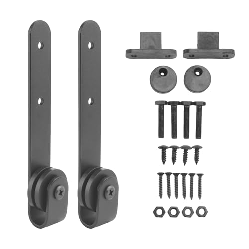 Qusedwey 10 StüCke 0,63-0,78 Kohlenstoffstahl Schrank TüR Scheune Hardware Kit TüR Blende HäNgende Schiene Schienen von Qusedwey
