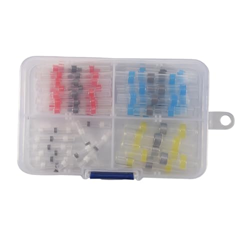Qusedwey 50 StüCke Stecker Schrumpf Sordering Terminal Wasserdichte LöT Muffe Rohr Draht Isolierte Stoß Verbinder Diy Elektronische Kabel Kit von Qusedwey