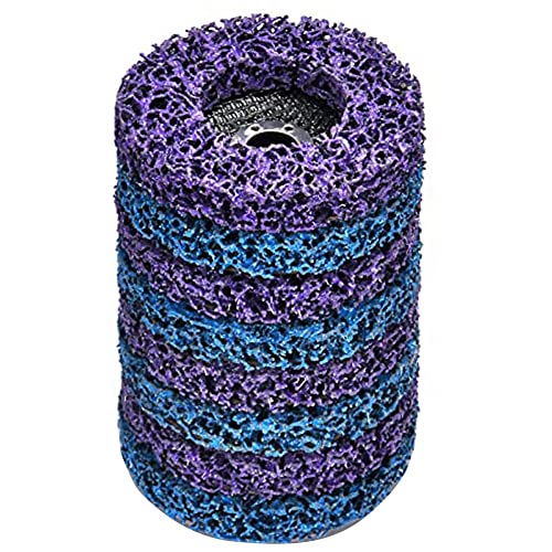 Qusedwey 8er-Pack Strip-Disc-Abisolierrad-Zubehörsatz für Winkelschleifer, zum Entfernen Von Rost, zum Entfernen Von Lack, zum Reinigen Von Beschichtungsschweißnähten, 4 X 5/8 von Qusedwey