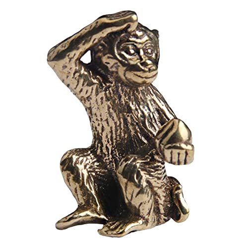 Qusedwey Bronze Mini Affen Statue Affen Statue Landschafts ZubehöR, Tee Tisch, Schreibtisch Antike Kleine Bronze Waren von Qusedwey