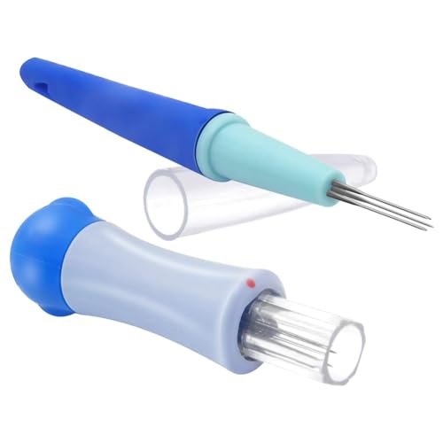 Qussedser 2er-Pack Nadelfilzwerkzeuge, Nadelfilzwerkzeug im Stiftstil mit 3 Nadeln und Filznadelwerkzeug im Stanzstil Qussedser 2er-Pack Nadelfilzwerkzeuge, Nadelfilzwerkzeug im Stiftstil mit 3 Nadeln und Filznadelwerkzeug im Stanzstil von Qussedser
