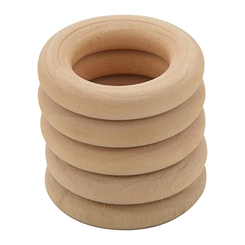 Qussedser 5X Holzring Holzring zum Basteln DIY Schmuck 30mm Qussedser 5X Holzring Holzring zum Basteln DIY Schmuck 30mm von Qussedser