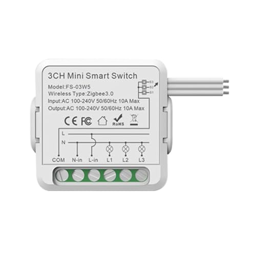 Qussedser Zigbee Relaisschaltermodul 3/4 Kanal AC100-240V Arbeit mit Home Mini Smart Switch Modul B Qussedser Zigbee Relaisschaltermodul 3/4 Kanal AC100-240V Arbeit mit Home Mini Smart Switch Modul B von Qussedser