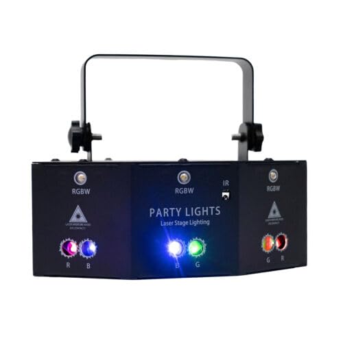 Qussse Discolicht Partylicht, 9-Eyes LED RGB Laser Licht DJ Disco Licht mit Fernbedienung DMX Effektstrahler für Home Parties Klub Hochzeit Konzert Bar von Qussse