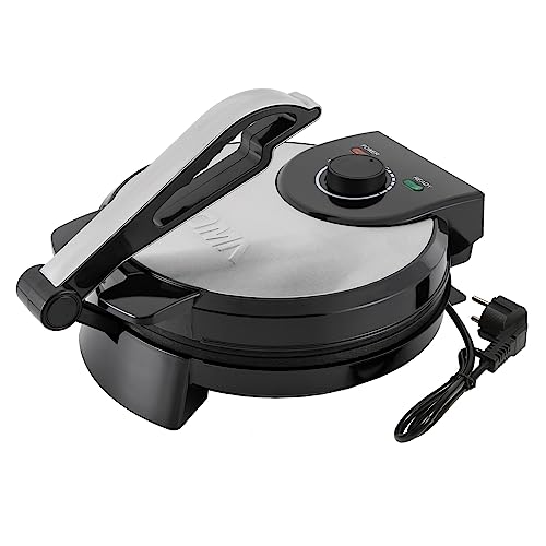 Qussse 1200W Roti Maker - 26cm Tortilla Presse mit Antihaftbeschichtung, Doppelseitige Heizung, Temperatur einstellbar, für Tortillas Tacos Qussse 1200W Roti Maker - 26cm Tortilla Presse mit Antihaftbeschichtung, Doppelseitige Heizung, Temperatur einstellbar, für Tortillas Tacos von Qussse