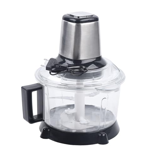 Qussse 300W 4L Elektrisch Zerkleinerer, Gemüse & Zwiebelschneider Küche Gemüseschneider Multizerkleinerer für Babykost Gemüse Obst Fleisch von Qussse