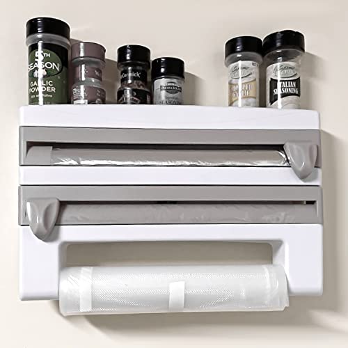Qussse Wandrollenhalter, Küchenrollenhalter Frischhaltefolie Schneidabroller für Papierrollen Alufolie Frischhaltefolie und Löschpapier Qussse Wandrollenhalter, Küchenrollenhalter Frischhaltefolie Schneidabroller für Papierrollen Alufolie Frischhaltefolie und Löschpapier von Qussse