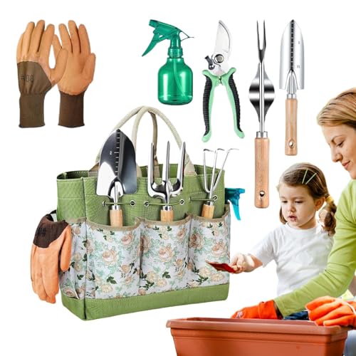Qutalmi Gartengeräte-Set - Hand-Umpflanzwerkzeug - Pflanzen, Schneiden, Graben Zubehör, Manueller Unkrautstecher & Erntehelfer Für Rasen Und Garten von Qutalmi