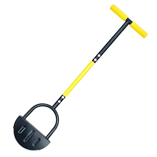 Qutalmi Half Moon Edger Lawn Tool, Kantenschneider mit Sägezahn und langem Griff aus Stahl, Manueller Rasenkantenschneider, für Bürgersteig, Hof, Sidewal, Driveways von Qutalmi