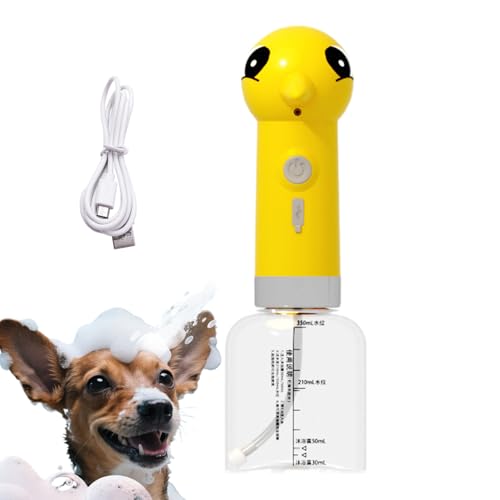 Qutalmi Hundebad Schaumformer | Automatischer Hundeseifen Spender Für Die Badezeit - Elektrischer Schaumspender Für Katzen Und Welpen In Badewanne Und Badezimmer von Qutalmi