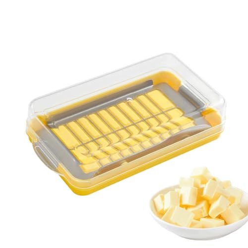 Qutalmi Käsebehälter Butterdose - Käsebutterhalter,Butterdose mit Silikondeckel, Butterschneidebox zum einfachen Schneiden und Aufbewahren von Qutalmi