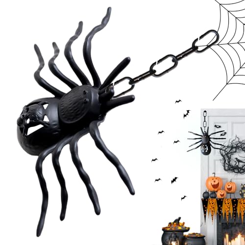 Qutalmi Künstliche Spinnen,Halloween Deko Spinnen Für Party | Leuchtende gruselige Dekorationen und Kleinigkeiten für Fenster Innenbereich Garten Außenbereich Tisch Draußen und Geburtstag von Qutalmi