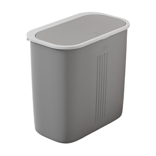 Qutalmi Schmaler Mülleimer Für Das Badezimmer - Push Mülleimer - Geruchsicherer Abfallbehälter Mit Deckel Für Schlafzimmer Waschküche Restaurant Küche Qutalmi Schmaler Mülleimer Für Das Badezimmer - Push Mülleimer - Geruchsicherer Abfallbehälter Mit Deckel Für Schlafzimmer Waschküche Restaurant Küche von Qutalmi
