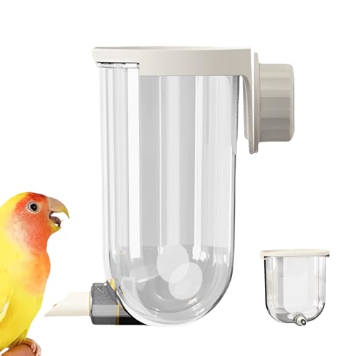 Qutalmi Vogelkäfig Wasserspender,Wasserspender für Vögel | Tropffreier Montierter Wasserspender 330ml Käfig für Kolibris Sittiche Finken Wellensittiche Kanarienvögel Unzertrennliche von Qutalmi