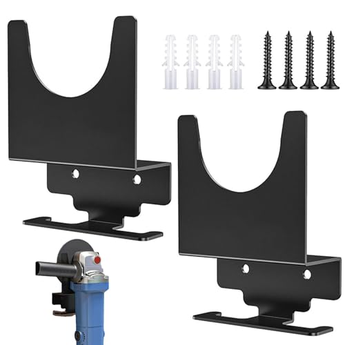 Winkelschleifer Halterung, Angle Grinder Stand for Tile 45° Chamfer Cutting, Winkelschleifer Wandhalter in Edelstahl, mit Befestigungsmaterial, Werkzeugständer von Qutalmi