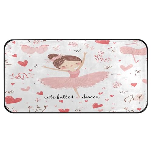 Quteprint Rutschfeste, super saugfähige Boden-Fußmatte, Ballerina, niedliches Ballettmädchen, Läufer für Eingangsbereich, Flur, Küche, Innen- und Außenbereich, leicht zu reinigen, Heimdekoration, 99 x Quteprint Rutschfeste, super saugfähige Boden-Fußmatte, Ballerina, niedliches Ballettmädchen, Läufer für Eingangsbereich, Flur, Küche, Innen- und Außenbereich, leicht zu reinigen, Heimdekoration, 99 x von Quteprint