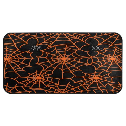 Quteprint Rutschfeste, super saugfähige Boden-Fußmatte, Halloween-Spinnennetze, Läufer für Eingangsbereich, Flur, Küche, Innen- und Außenbereich, leicht zu reinigen, Heimdekoration, 99 x 50 cm Quteprint Rutschfeste, super saugfähige Boden-Fußmatte, Halloween-Spinnennetze, Läufer für Eingangsbereich, Flur, Küche, Innen- und Außenbereich, leicht zu reinigen, Heimdekoration, 99 x 50 cm von Quteprint