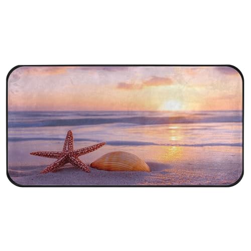 Quteprint Rutschfeste, super saugfähige Boden-Fußmatte, Sommer, Strand, Seestern, Muscheln, Läufer für Eingangsbereich, Flur, Küche, Innen- und Außenbereich, leicht zu reinigen, Heimdekoration, 99 x Quteprint Rutschfeste, super saugfähige Boden-Fußmatte, Sommer, Strand, Seestern, Muscheln, Läufer für Eingangsbereich, Flur, Küche, Innen- und Außenbereich, leicht zu reinigen, Heimdekoration, 99 x von Quteprint