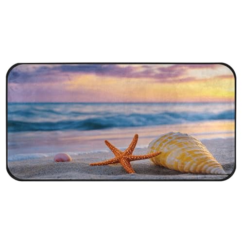Quteprint Rutschfeste, super saugfähige Boden-Fußmatte, Strandmatte, Seestern-Muschel-Läufer, Teppich für Eingangsbereich, Flur, Küche, Innen- und Außenbereich, leicht zu reinigen, Heimdekoration, 99 Quteprint Rutschfeste, super saugfähige Boden-Fußmatte, Strandmatte, Seestern-Muschel-Läufer, Teppich für Eingangsbereich, Flur, Küche, Innen- und Außenbereich, leicht zu reinigen, Heimdekoration, 99 von Quteprint