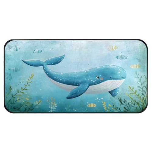 Quteprint Rutschfeste, super saugfähige Boden-Fußmatte, Unterwassertiere, Walfisch, Läufer für Eingangsbereich, Flur, Küche, Innen- und Außenbereich, leicht zu reinigen, 99 x 50 cm Quteprint Rutschfeste, super saugfähige Boden-Fußmatte, Unterwassertiere, Walfisch, Läufer für Eingangsbereich, Flur, Küche, Innen- und Außenbereich, leicht zu reinigen, 99 x 50 cm von Quteprint
