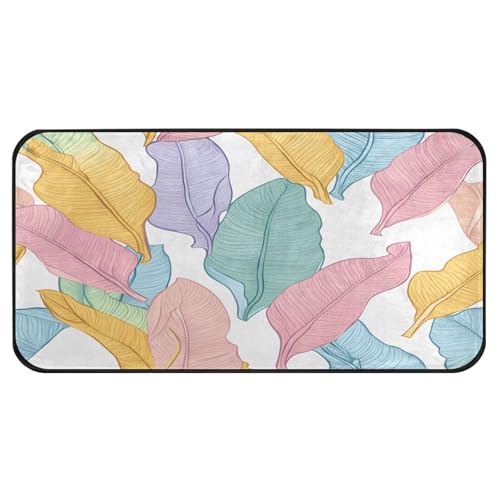 Quteprint Rutschfeste, super saugfähige Boden-Fußmatte, bunte Bananenblätter, Läufer für Eingangsbereich, Flur, Küche, Innen- und Außenbereich, leicht zu reinigen, 99 x 50 cm Quteprint Rutschfeste, super saugfähige Boden-Fußmatte, bunte Bananenblätter, Läufer für Eingangsbereich, Flur, Küche, Innen- und Außenbereich, leicht zu reinigen, 99 x 50 cm von Quteprint