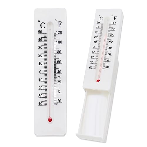 Qutsvosh Hide A Key Outdoor Thermometer - Schlüsselversteck für Draußen, Tarnung Durch Thermometerdekoration, Geheimer Stauraum mit Verstecktem Fach, 2 Stück für Den Außenbereich. von Qutsvosh