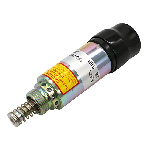 Quueparts 155-4652 Kraftstoffabschalt-Magnetspule, 12 V, 8C-3663, kompatibel mit Caterpillar Bagger E320B E325B Baggerlader 446B 446D Motor 3116 3126 Vibrationsverdichter CB-634D von Quueparts