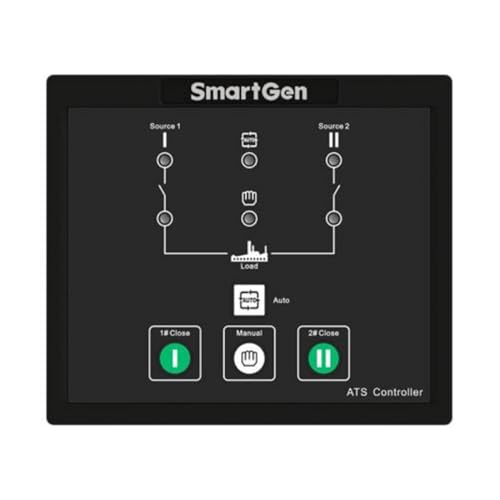 Quueparts ATS Controller Dual Power HAT520N Kompatibel mit SmartGen Kompatibel mit Generatoren Diesel Benzin Standby Prime Power Manueller Autostart von Quueparts