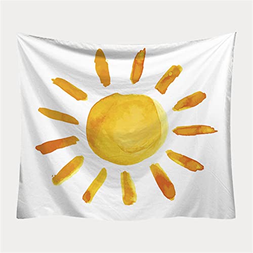 Quuzee Wandteppich Wandbehang Abstrakte Sonne 100x75cm Tapisserie Art Decor Print Stoff für Schlafzimmer Wohnzimmer College Bedspread Dorm Décor Indisch Boho Psychedelic Geschenk 40x30inch von Quuzee