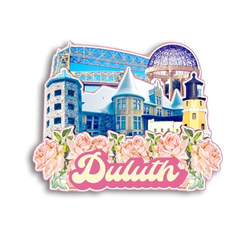 Quwsne Kühlschrankmagnet Duluth Minnesota USA Kühlschrankmagnet Stadt Reise Souvenirs Touristengeschenke 3D klassische Sehenswürdigkeiten handgefertigt Handwerk Heimdekoration – 768 von Quwsne