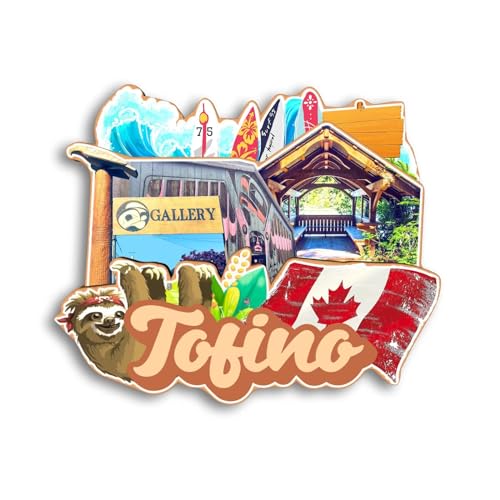 Quwsne Kühlschrankmagnet Tofino Kanada Kühlschrankmagnet Stadt Reise Souvenirs Touristengeschenke 3D klassische Sehenswürdigkeiten handgefertigt Handwerk Heimdekoration 942 von Quwsne