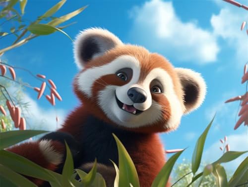 Erwachsene Diamond Painting DIY 5D Voll Bohren Set Süßer Kleiner Panda Bild Diamant Gemälde Diamant Malerei Arts Craft Perfekt Für Entspannung Und Decor Quadratischer Diamant 35x45cm AE2161 von Quxaoqiao