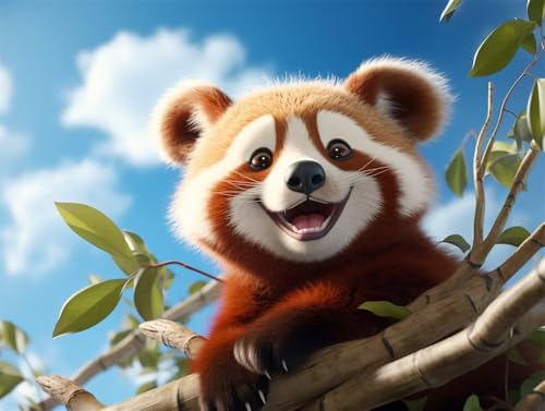 Erwachsene Diamond Painting DIY 5D Voll Bohren Set Süßer Kleiner Panda Bild Diamant Gemälde Diamant Malerei Arts Craft Perfekt Für Entspannung Und Decor Quadratischer Diamant 45x60cm AE2162 von Quxaoqiao