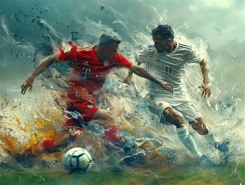 Erwachsene und Anfänger Diamond Painting DIY 5D Voll Bohren Set Fußballspieler Bild Diamant Gemälde Diamant Malerei Arts Craft Perfekt Für Entspannung Und Wand Decor Runder Diamant 25x35cm AE0727 Erwachsene und Anfänger Diamond Painting DIY 5D Voll Bohren Set Fußballspieler Bild Diamant Gemälde Diamant Malerei Arts Craft Perfekt Für Entspannung Und Wand Decor Runder Diamant 25x35cm AE0727 von Quxaoqiao