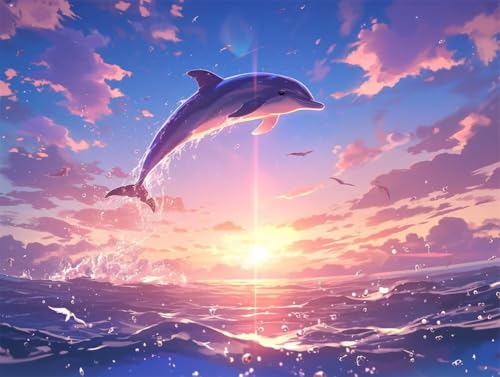 Erwachsene und Anfänger Diamond Painting DIY 5D Voll Bohren Set Süßer Delphin Bild Diamant Gemälde Diamant Malerei Arts Craft Perfekt Für Entspannung Und Decor Quadratischer Diamant 100x130cm AE2151 Erwachsene und Anfänger Diamond Painting DIY 5D Voll Bohren Set Süßer Delphin Bild Diamant Gemälde Diamant Malerei Arts Craft Perfekt Für Entspannung Und Decor Quadratischer Diamant 100x130cm AE2151 von Quxaoqiao