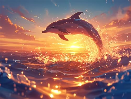 Erwachsene und Anfänger Diamond Painting DIY 5D Voll Bohren Set Süßer Delphin Bild Diamant Gemälde Diamant Malerei Arts Craft Perfekt Für Entspannung Und Decor Quadratischer Diamant 25x35cm AE2155 Erwachsene und Anfänger Diamond Painting DIY 5D Voll Bohren Set Süßer Delphin Bild Diamant Gemälde Diamant Malerei Arts Craft Perfekt Für Entspannung Und Decor Quadratischer Diamant 25x35cm AE2155 von Quxaoqiao