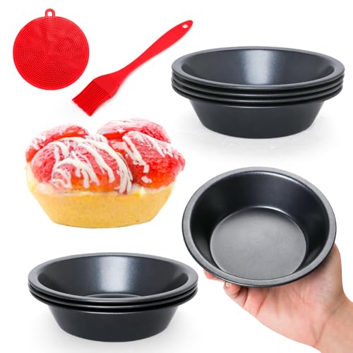 Quyimy 8 Stück Pie Form, Ø12cm Mini Quicheform 5 zoll Tarteform Backform Antihaftbeschichtung Runde Quiche Form (12cm×8) Quyimy 8 Stück Pie Form, Ø12cm Mini Quicheform 5 zoll Tarteform Backform Antihaftbeschichtung Runde Quiche Form (12cm×8) von Quyimy