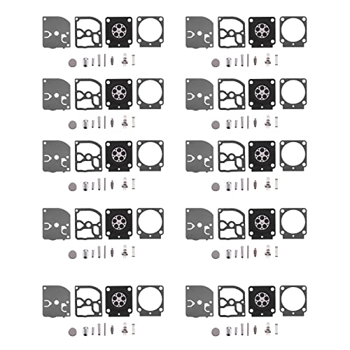 Quystetes 10 Set Vergaser Reparatursatz Trimmer Teile RB-100 Dichtung Membran für HS45 FS55 FS38 BG45 MM55 4137 C1Q von Quystetes