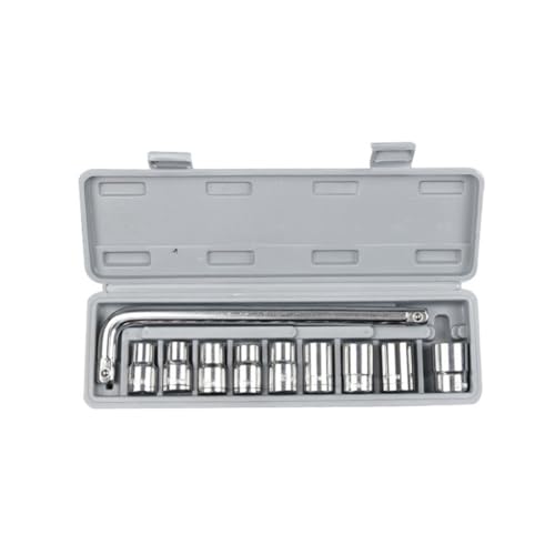 Quystetes 10 Stück Hülse Kombinationswerkzeug Set Ratsche Rad Reparatur Notfall Dreirad Auto Reparatur Multifunktions Kit von Quystetes