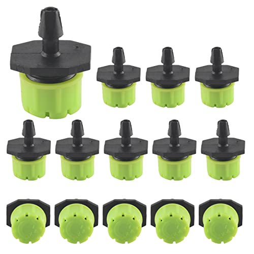 Quystetes 100 Stück 1/4 verstellbares Mikro-Tropfbewässerungssystem, Bewässerungssprinkler, Anti-Verstopfung, Strahler, Gartenzubehör von Quystetes
