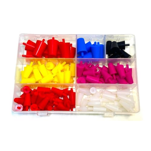 Quystetes 100-teiliges Silikon-Gummi-Dübel-Sortiment zum Abkleben von Löchern während der Pulverbeschichtung, Malerei, Hydrotauchen Quystetes 100-teiliges Silikon-Gummi-Dübel-Sortiment zum Abkleben von Löchern während der Pulverbeschichtung, Malerei, Hydrotauchen von Quystetes