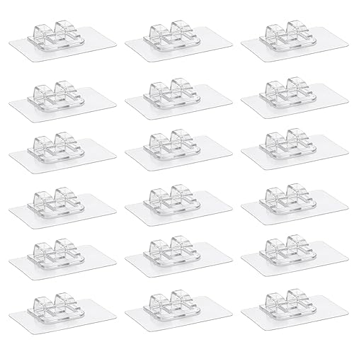 Quystetes 100 transparente Haken für Terrasse, zum Aufhängen von Weihnachtslichtern, Kabelschnur, Seil-Organizer Quystetes 100 transparente Haken für Terrasse, zum Aufhängen von Weihnachtslichtern, Kabelschnur, Seil-Organizer von Quystetes