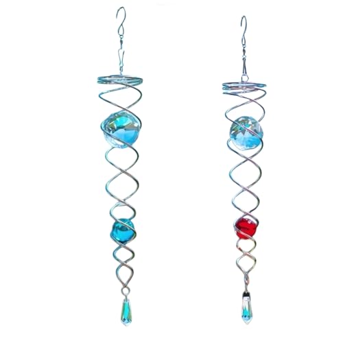 Quystetes 2 Stück 2024 Neue Kugelblick-Spiral-Windspinner-Stabilisator Dekorative Spiral-Metall + Kristall Dekorative Spiral-Kristall Quystetes 2 Stück 2024 Neue Kugelblick-Spiral-Windspinner-Stabilisator Dekorative Spiral-Metall + Kristall Dekorative Spiral-Kristall von Quystetes